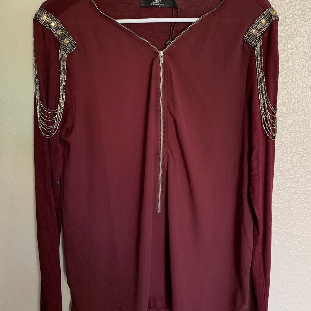 BKE zip up top NWT